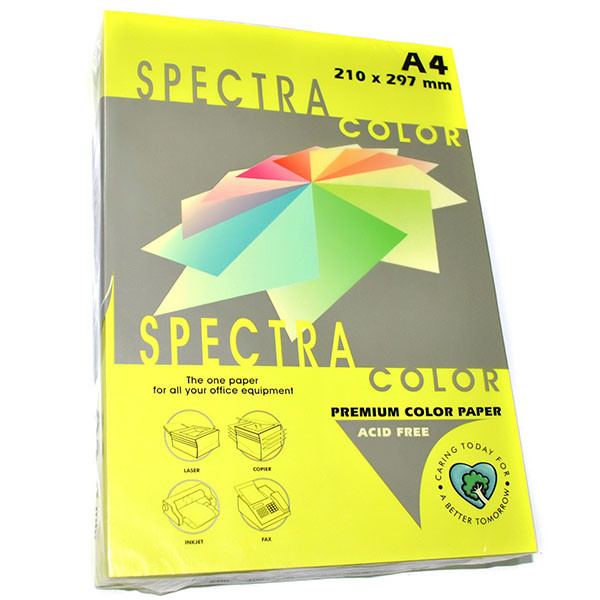 Папір кольоровий жовтий неон, 25 аркушів, А4, 155 г/м2, IT 363 Cyber HP Yellow, Spectra Color