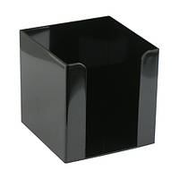 Куб для бумаги 90*90*90 мм, черный пластиковый, Axent D4005-01