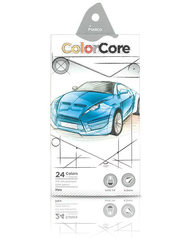 Карандаши цветные Marco Color Core 24 цвета 3100-24CB