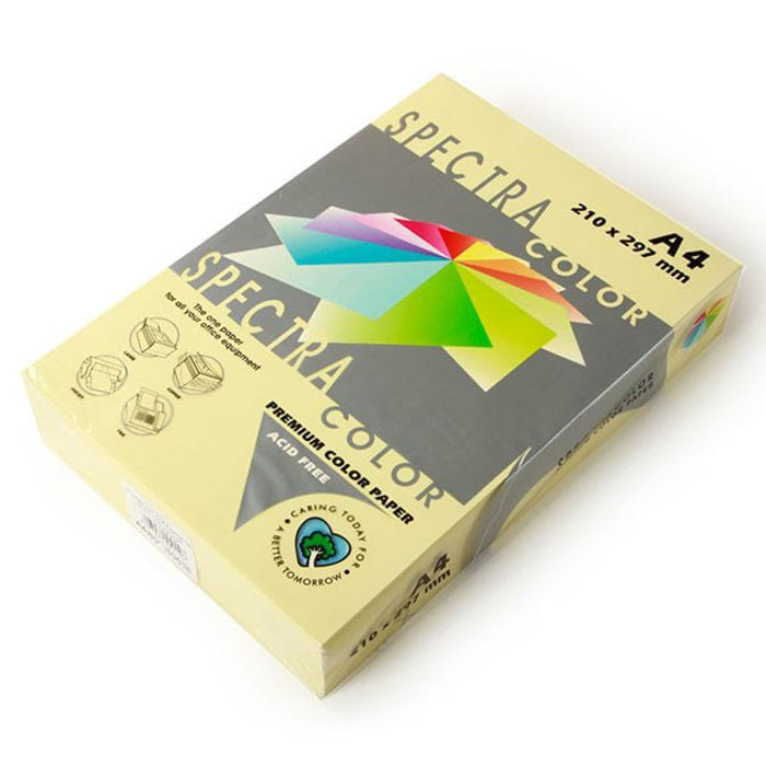 Папір кольоровий кремовий пастельний, 50 аркушів, А4, 80 г/м2, IT 110 Cream, Spectra Color