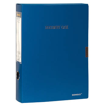 Папка-бокс пластикова А4 на липучці 60 мм, синя Scholz 5223