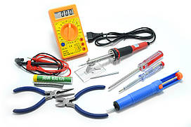 Набір інструментів ZD 920D паяльник, кусачки, мультиметр, олововідсмоктувач