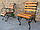 Стілець садовий Романтика 0,5 м стілець із металу, стілець із дерева, дерев'яний стілець, стілець на дачу, фото 4