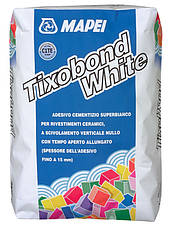 Mapei Tixobond White 25 кг. Білосніжний клей для мозайки без вертикального зсуву,Харків, фото 3