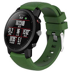 Силіконовий ремінець Primo для годинника Xiaomi Huami Amazfit SportWatch 2 / Amazfit Stratos - Army Green