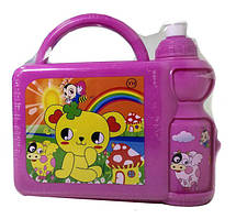 Набір для ланчу дитячий (бокс+поїлка) J00148 Pink