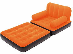 Надувне крісло ліжко трансформер Bestway 67277 помаранчевий