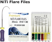 Никель- титановые файлы Flare files NiTi МАNI