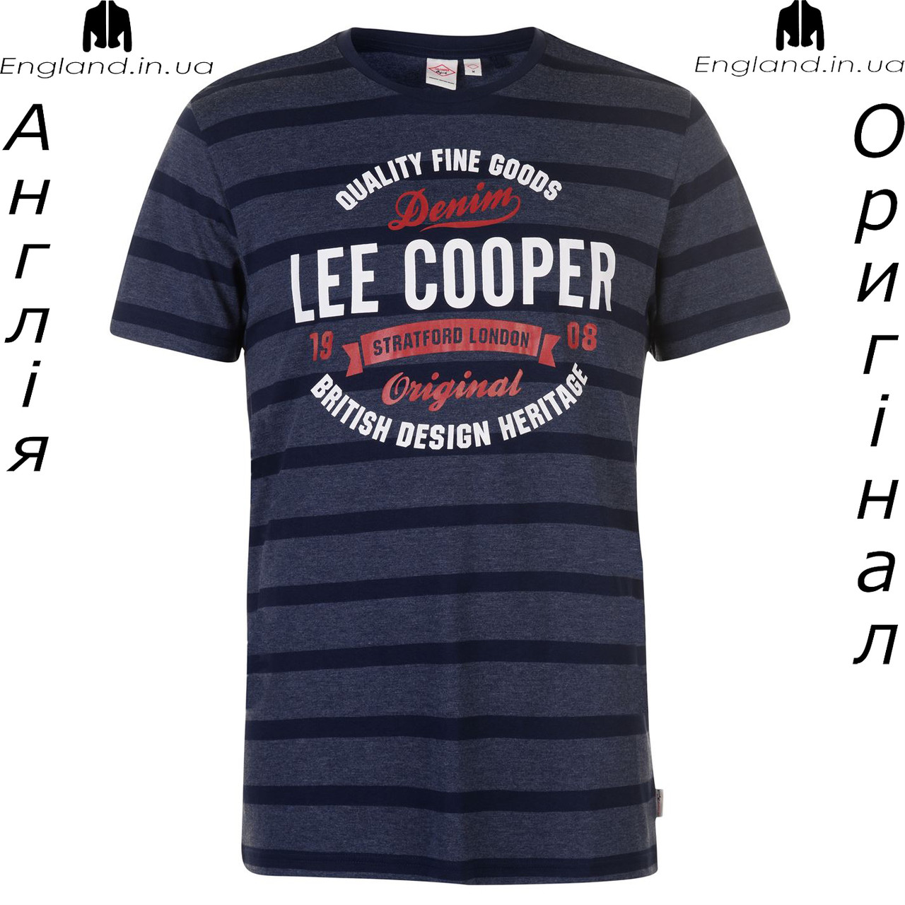 Розмір S (наш 46й) Смугаста Футболка Lee Cooper чоловіча річна з Англії, фото 1