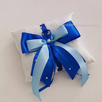 Подушка для обручок синьо-блакитна