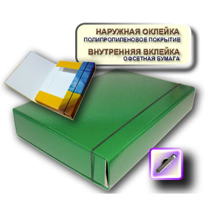 Папка на резинках iTEM А4 306/06 60 мм зеленая