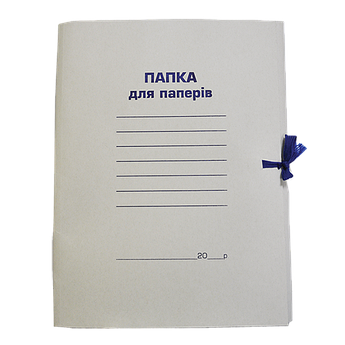 Папка для паперів з зав'язками А4 картон 0,40 мм, Buromax BM.3357