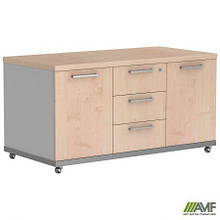 Тумба мобільна SIG401 (600х1200х630мм) Сірий/Клен Танзау AMF