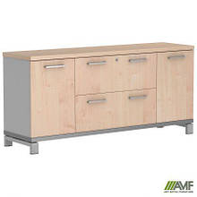 Тумба помічник SIG402-1 (420х1600х750мм) Опора алюм. Сірий/Клен Танзау AMF