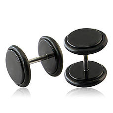 Тунель-обманка (хір. сталь, чорний з гумками)