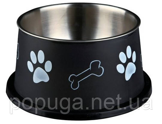 Миска металева для собак, Trixie 0,9 л/15 см, фото 1