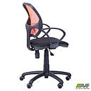 Крісло Байт/АМФ-4 сидіння Сітка чорна/спинка помаранчева Сітка AMF, фото 5