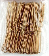 Шпильки для волос длина 7 см золотистые 50 шт/уп.