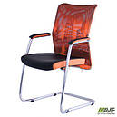 Крісло Аеро CF хром Сітка чорна Zeus 045 Orange AMF, фото 3