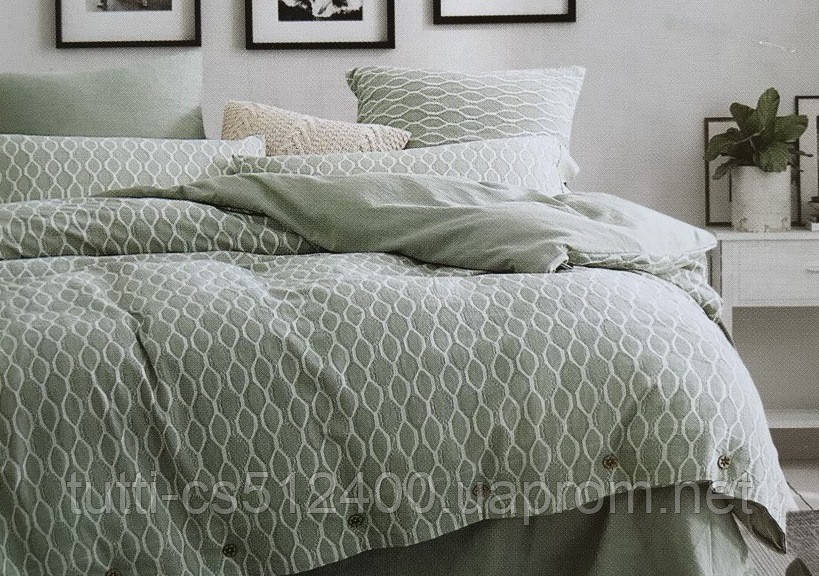 Комплект постельного белья лен жаккард Prestij Textile 30212