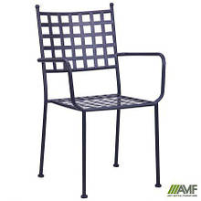 Стілець для саду Руан металевий темно-сірий AMF