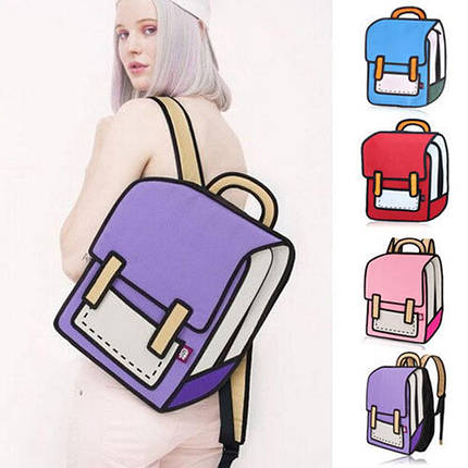 Шкільний 2Д 2D рюкзак, фото 1