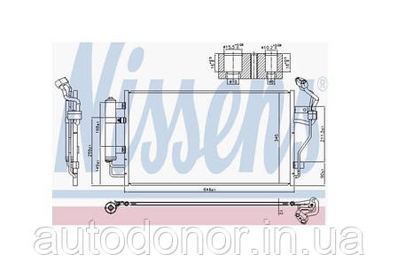 Радіатор кондиціонера NISSENS Nissan Leaf AZE0 EM57 (13-17) 92100-3NL0A, фото 3