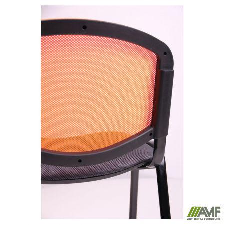 Стілець Ізо Веб лак чорний, сидіння сітка чорна/спинка помаранчева сітка AMF - фото 7 - id-p729050847