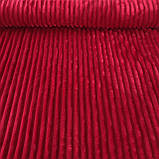 Плюш мінки stripes вишневий у смужку, ширина 83 см, (310 г/м), фото 2
