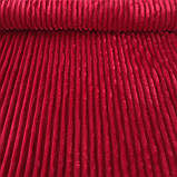 Плюш мінки stripes вишневий у смужку, ширина 83 см, (310 г/м), фото 3