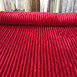 Плюш мінки stripes вишневий у смужку, ширина 83 см, (310 г/м), фото 5