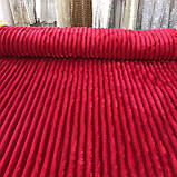 Плюш мінки stripes вишневий у смужку, ширина 83 см, (310 г/м), фото 6