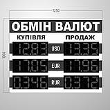 Електронне табло курсів валют 1250х1000 мм, фото 2