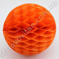 Бумажный шар-соты, оранжевый, 20 см