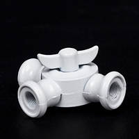 Шарнір трійник похилий із затискачем VINTAGE (White)