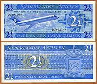 Netherlands Antilles Нидерландские Антилы - 2 12 Gulden 1970 UNC