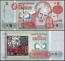 Uruguay Уругвай - 5 Pesos 1998 UNC serie A