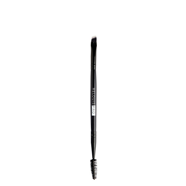 Кисть косметична двостороння для брів - Relouis Pro Brow&Eyeliner Brush (№6)