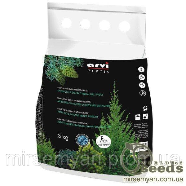 Добриво для хвойних та декоративних рослин 12-8-16, Арві (Arvi Fertis) 3 кг
