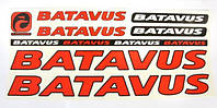Наклейка Batavus на раму велосипеда, красный (NAK042)