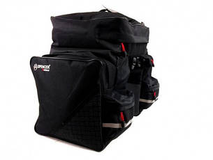 Велосумка на багажник Spencer Triple Bag 3-секційна 42 л, чорний (SAKB10)