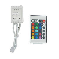 RGB контролер 6A IR 72W 12V 24 кнопки для світлодіодної стрічки.
