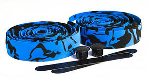 Обмотка на кермо камуфляж чорний / синій (KIE043)