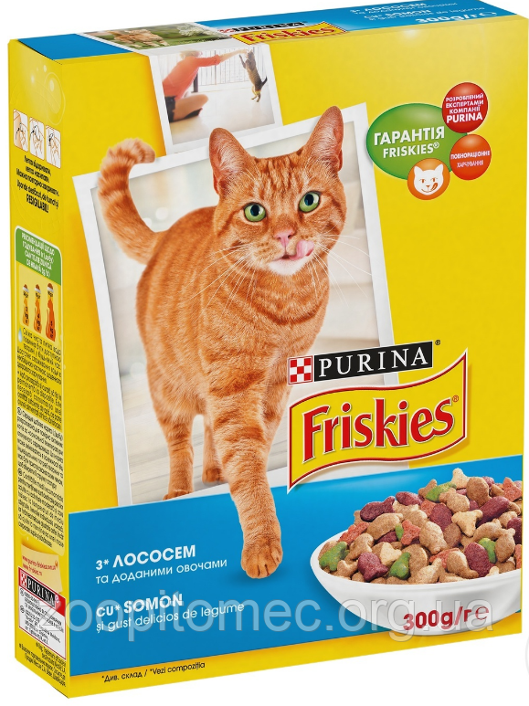 Корм ФРИСКИС сухий для кішок лосось/овочі 0,27 кг (Friskies)