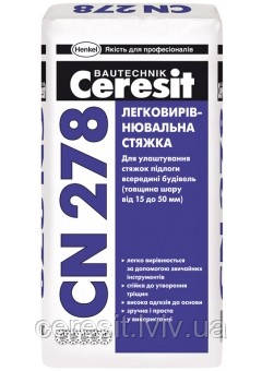 Легковирівнююча суміш Ceresit CN278 15-50мм 25Kg
