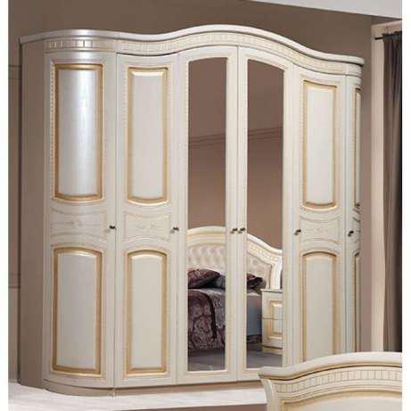 Шафа (шафа) з ДСП/МДФ в спальню/вітальню/дитячудля одягу розпашна 6-ти дверна з МДФ Венера ясний Слониммебль, фото 1