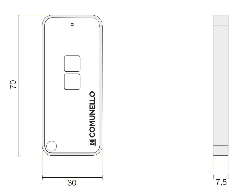 Пульт для ворот Сomunello Keep 2 - фото 6 - id-p571568250
