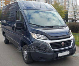 Дефлектор капоту, мухобойка Fiat Ducato з 2014- /з заходом на фари VIP