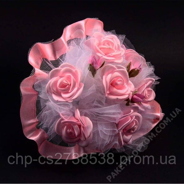Свадебный букет-дублер для невесты розовый - фото 1 - id-p729745452