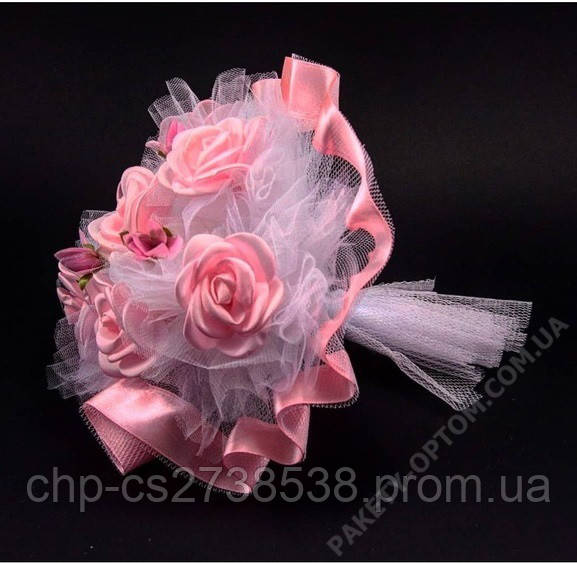 Свадебный букет-дублер для невесты розовый - фото 2 - id-p729745452